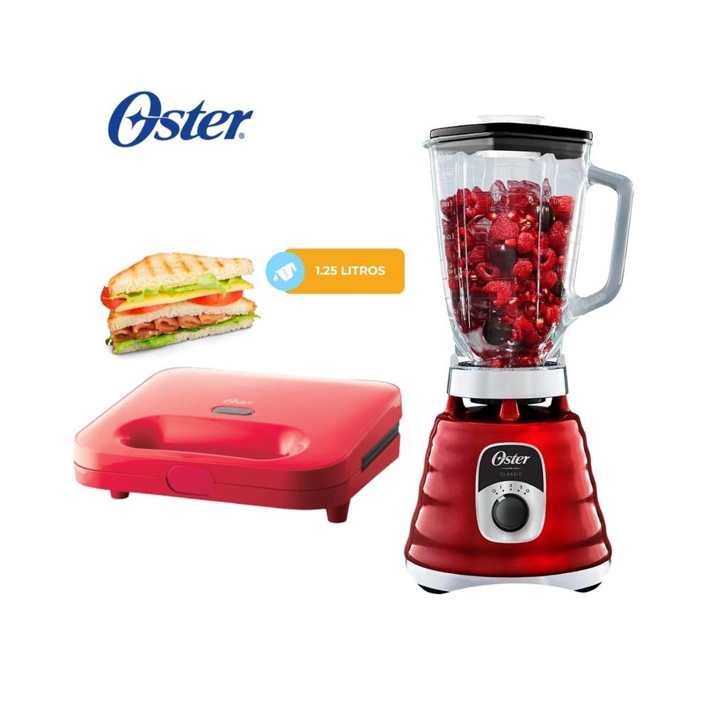 Combo OSTER Licuadora 1.25 LT- Sandwichera para 2 sándwiches