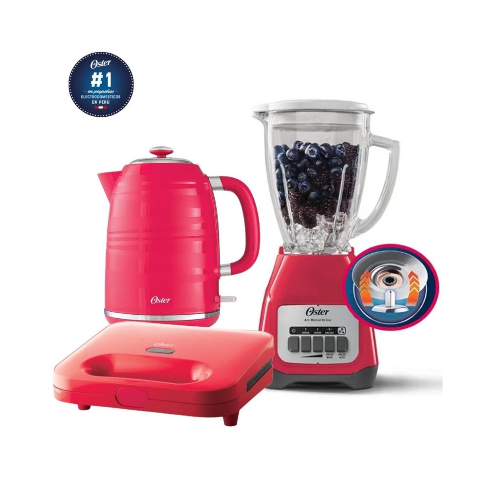 Combo Oster Licuadora 1.5 Litros - Sandwichera - Hervidor 1.7 L