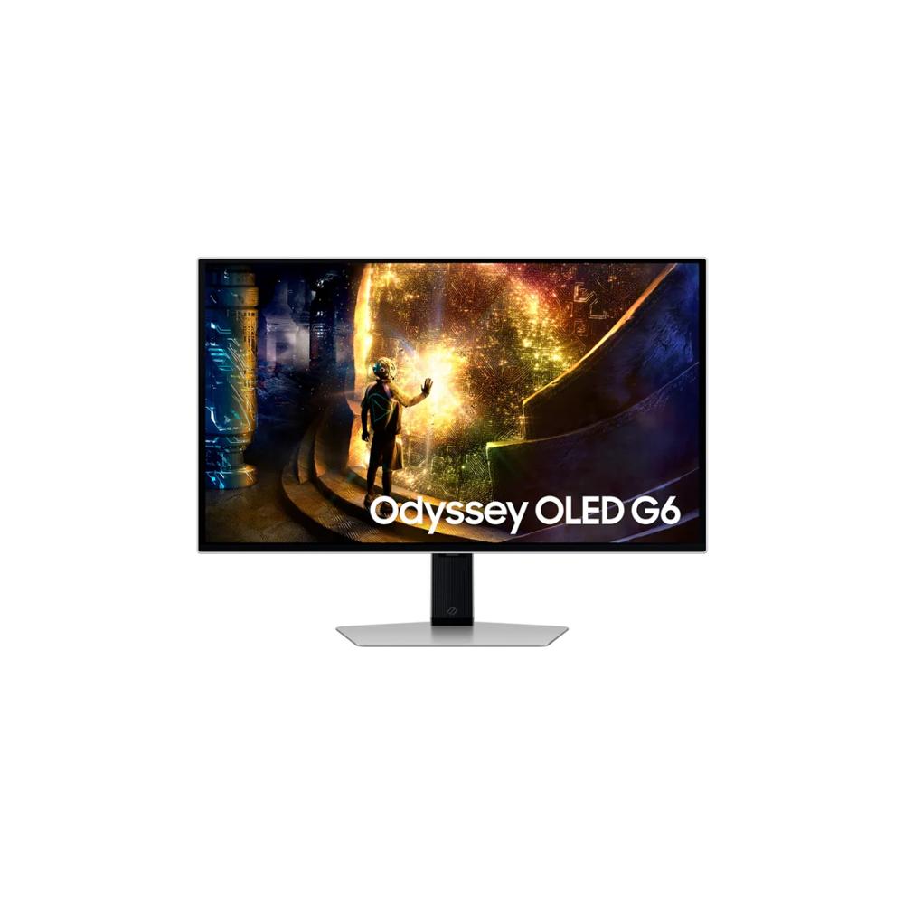 MONITOR PLANO GAMING SAMSUNG ODYSSEY OLED G6 27 QHD 240HZ COLOR BLANCO CON BORDES NEGROS