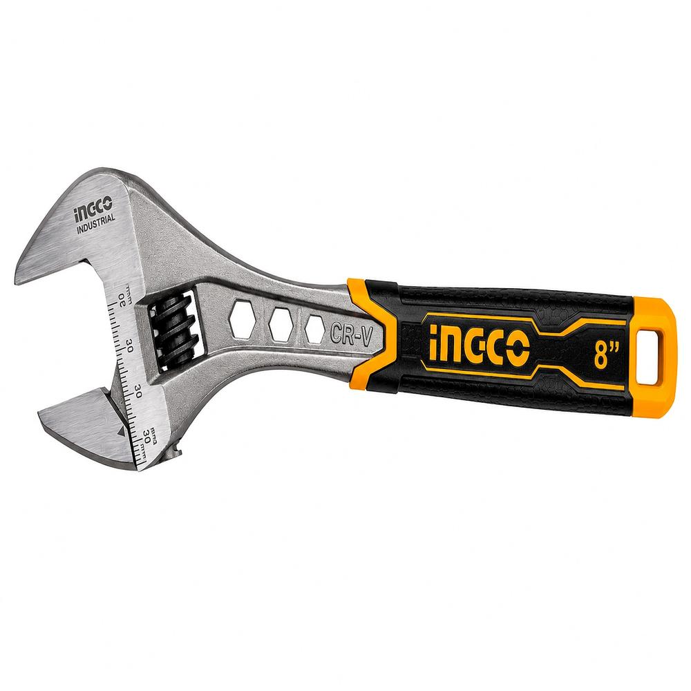 Ingco Llave inglesa ajustable 8 profesional CR-V