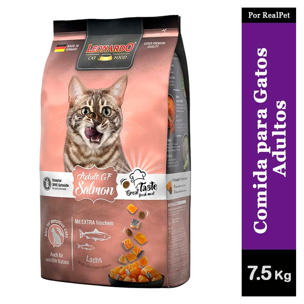 Comida para Gato Adulto Leonardo Grain Free Salmón 7.5 kg