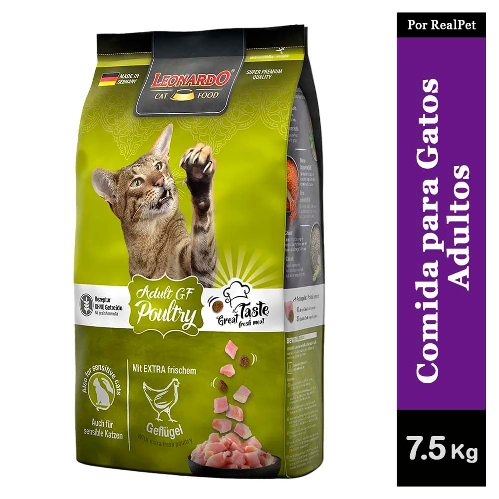 Comida para Gato Adulto Leonardo Grain Free Poultry 7.5 kg
