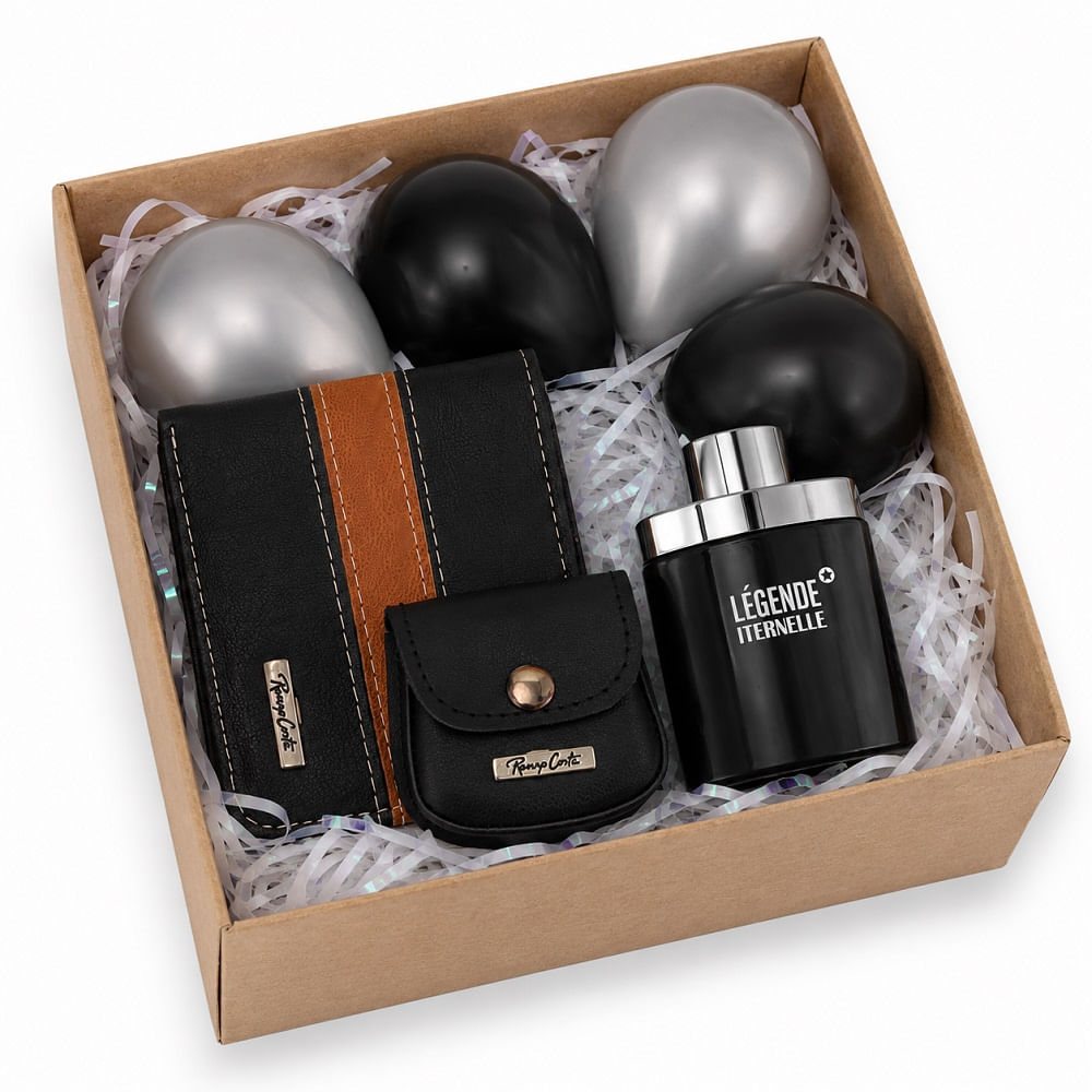 Set de una Billetera Cuero PU y Monedero Regalos para el Dia Padre