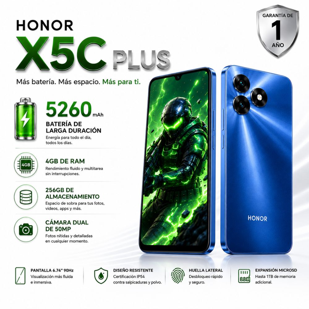 Celular Honor X5c Plus 4gb  256gb Azul