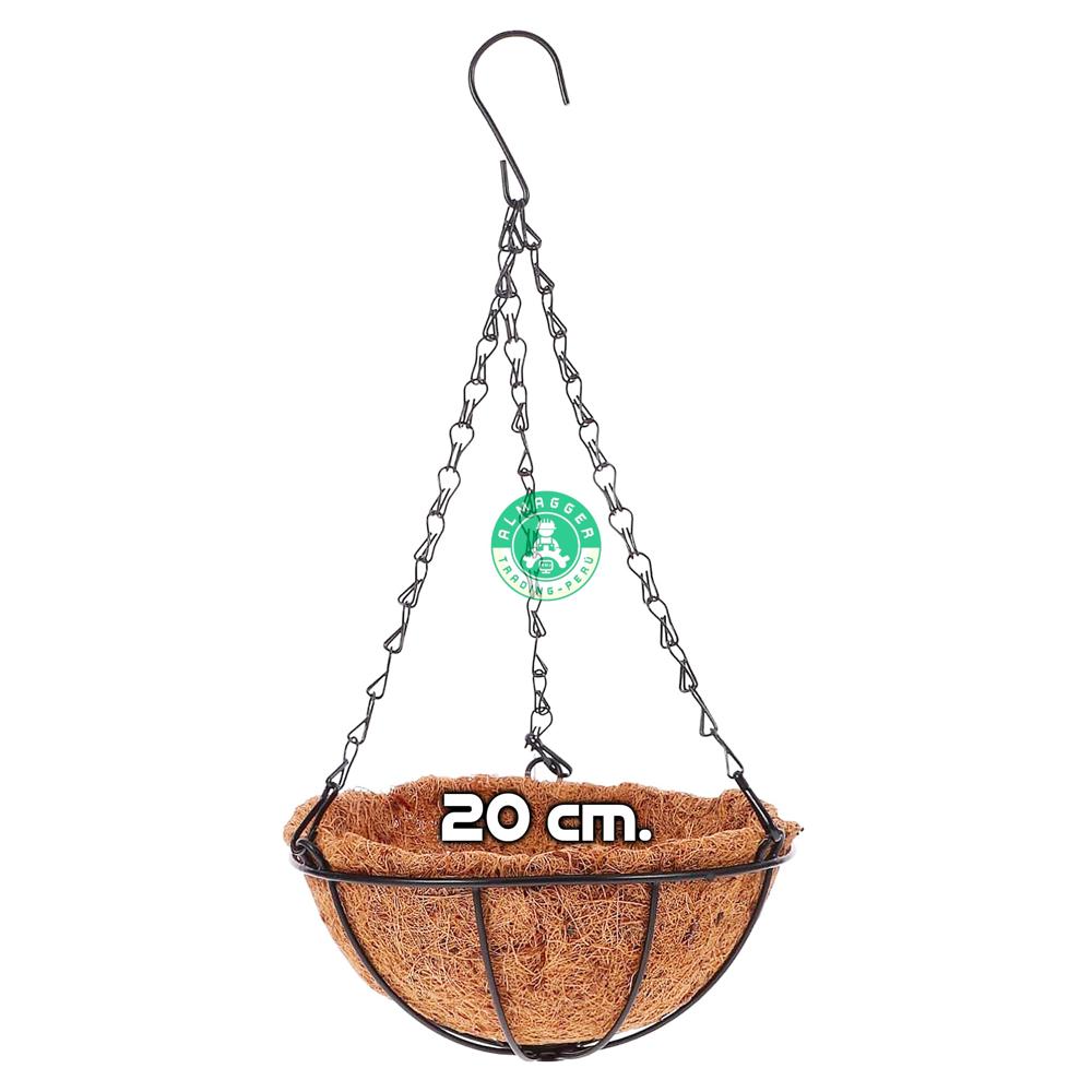Maceta Colgante Fibra De Coco 20cm.
