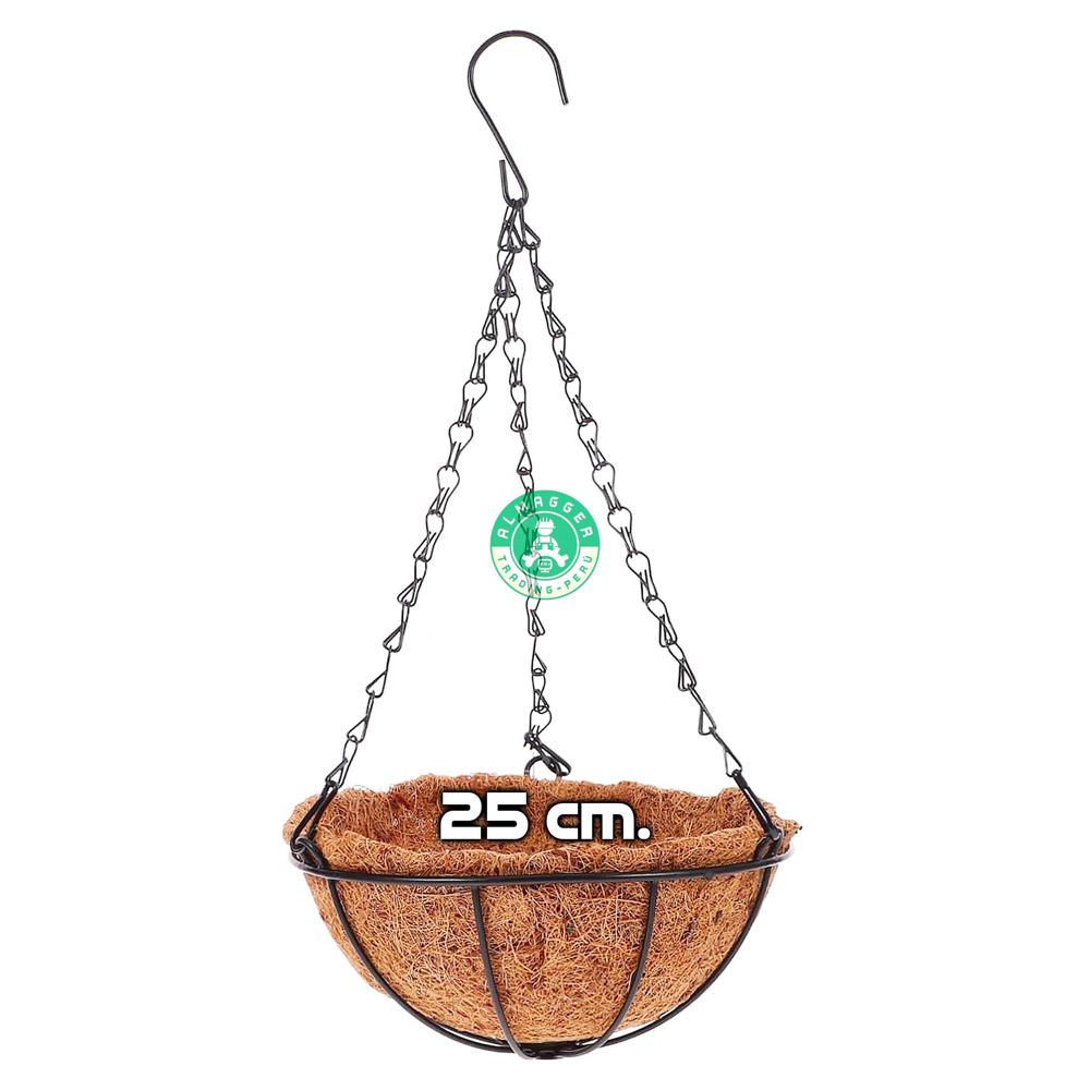 Maceta Colgante Fibra De Coco 25cm.