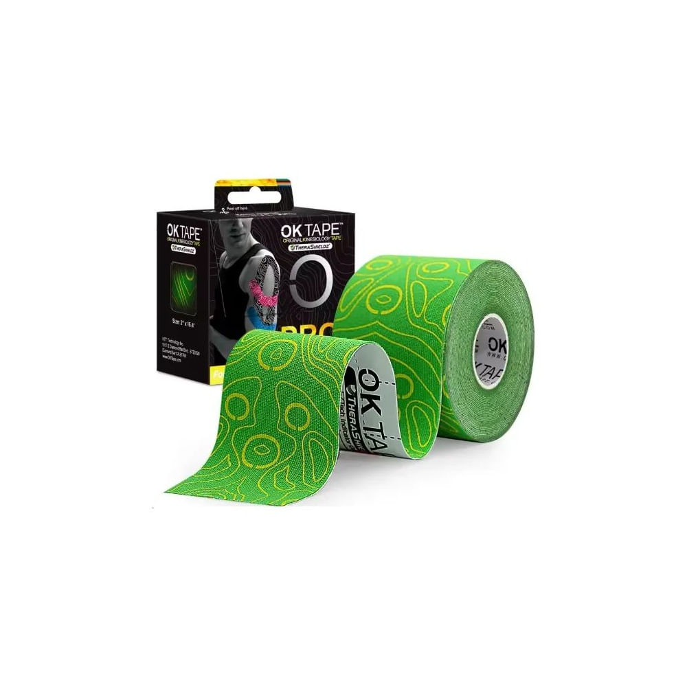Ok Tape Pro Kinesiotape, Venda Kinesiologica Verde limon