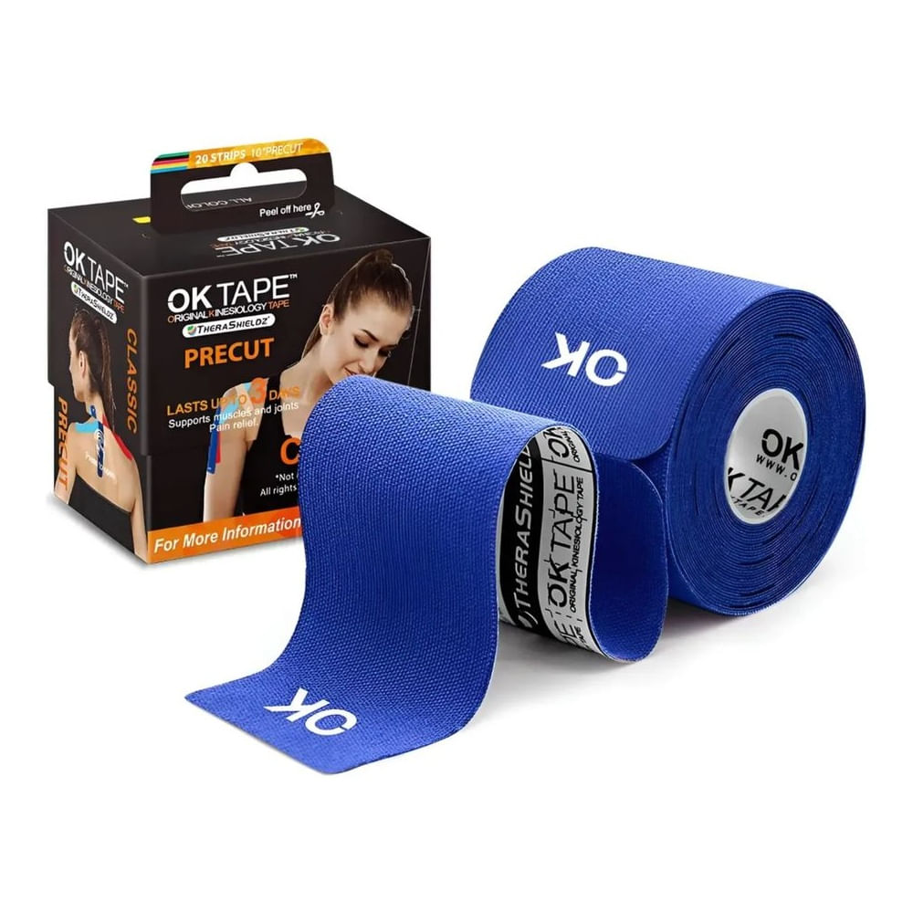 Ok Tape Clasic Kinesiotape, Venda Kinesiologica Azul