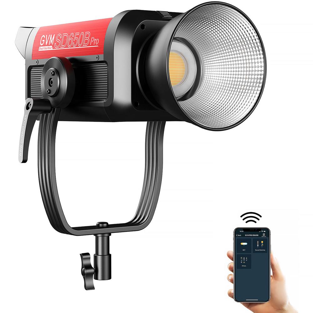 GVM Pro SD650B Monolight LED Bi-Color 650W con Control Remoto, 2700-6800K, CRI 97, Efectos