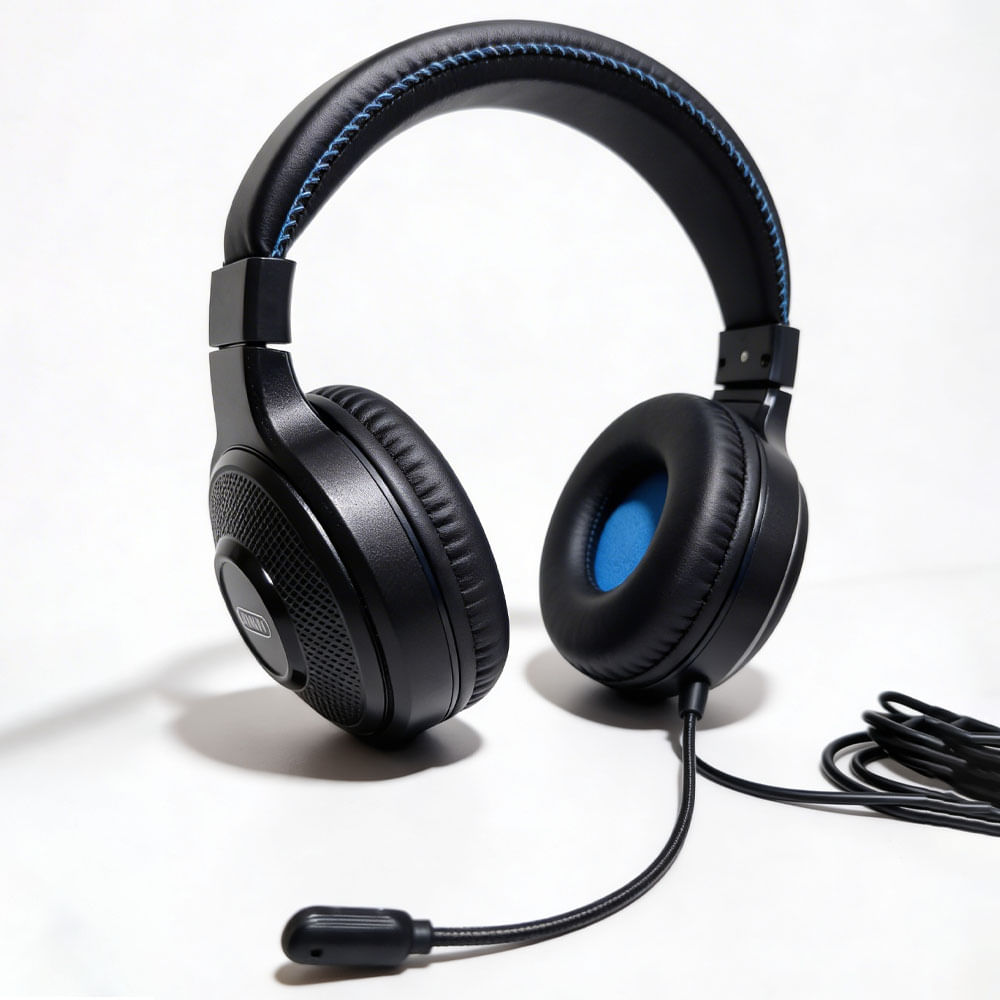 Audífonos On Ear con Micrófono 3.5mm Cable 2m Nium 4001 Negro
