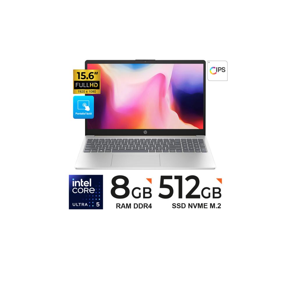 LAPTOP HP 15 FD0152LA 15.6 TOUCH FHD IPS I5 1334U 8GB DDR4 3200MHz 512GB