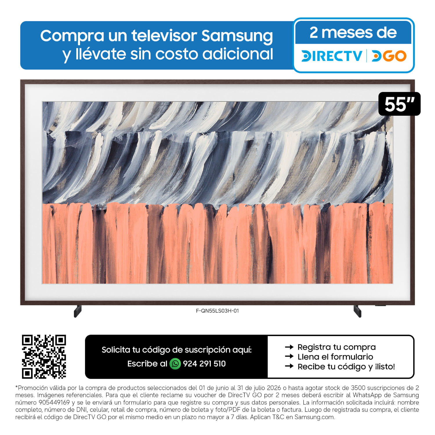 Televisor Samsung 55" F-QN55LS03H-01 QLED UHD 4K 2026