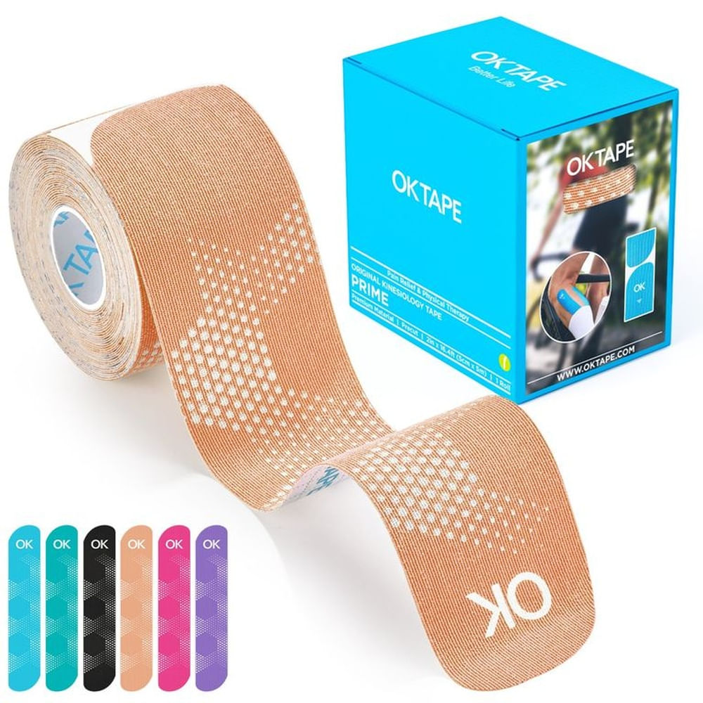 Ok Tape Prime Kinesiotape, Venda Kinesiologica Reflectivo Hexagonal