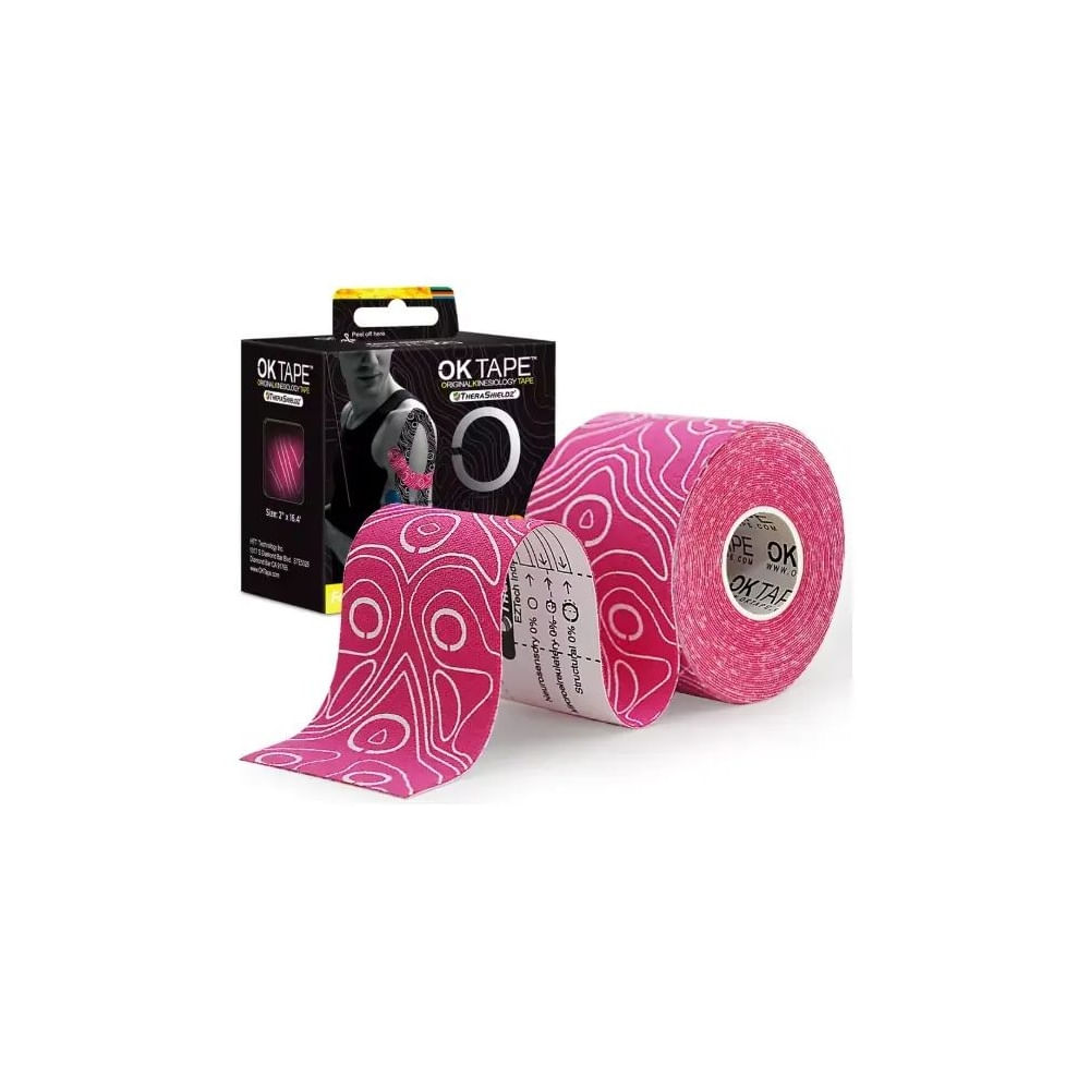 Ok Tape Pro Kinesiotape, Venda Kinesiologica Rosa