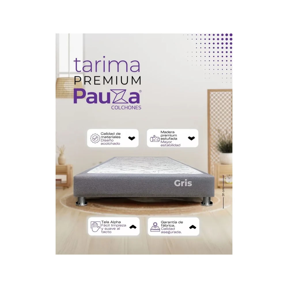 BASE BOX TARIMA PAUZA 1.5 PLZ Gris