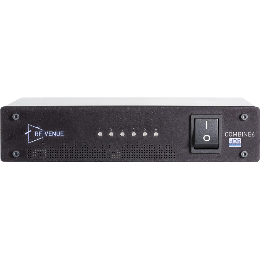 RF Venue COMBINE6 HDR Antena Combinadora de 6 Canales para Monitores In-Ear (470 a 608 MHz