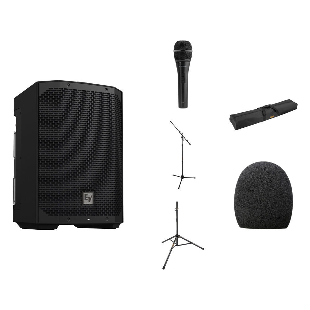 Electro-Voice EVERSE 8 Kit de Altavoz Portátil Alimentado con Micrófono y Soportes