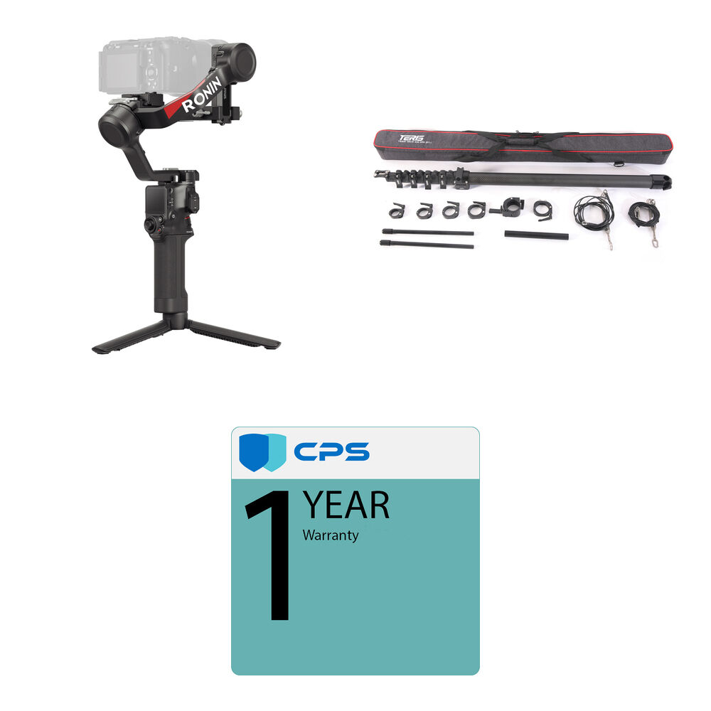 DJI RS 4 Gimbal Stabilizer con JQ50-III Mini Jib Kit - Capacidad de Carga de 6.6 lb, Brazo