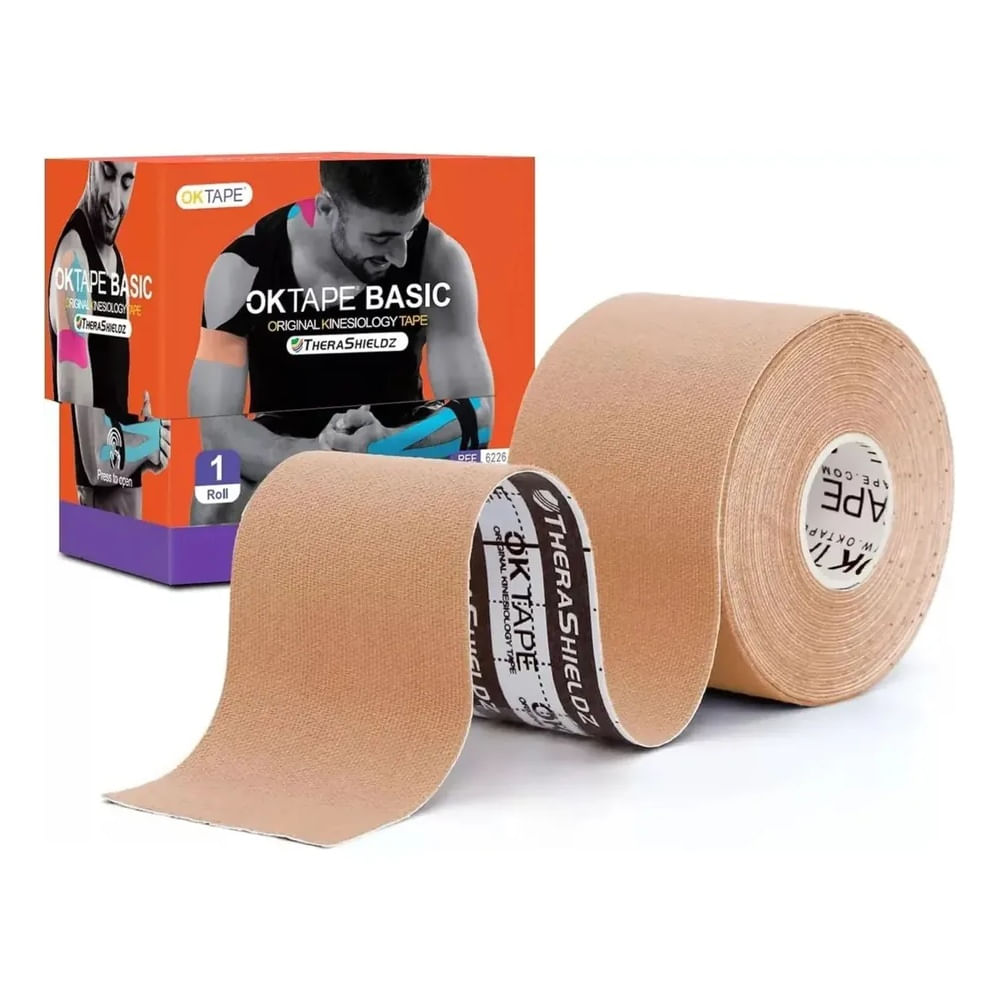 Ok Tape Basic Kinesiotape, Venda Kinesiologica Beige