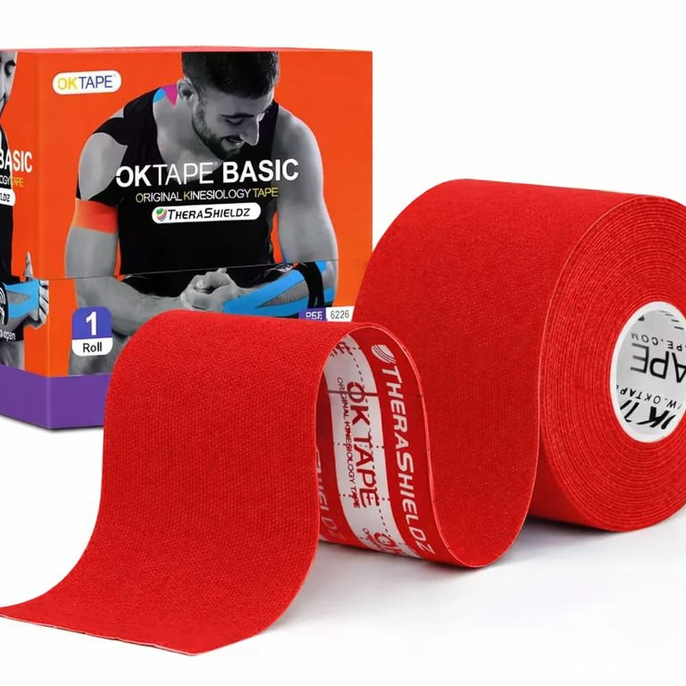 Ok Tape Basic Kinesiotape, Venda Kinesiologica Rojo