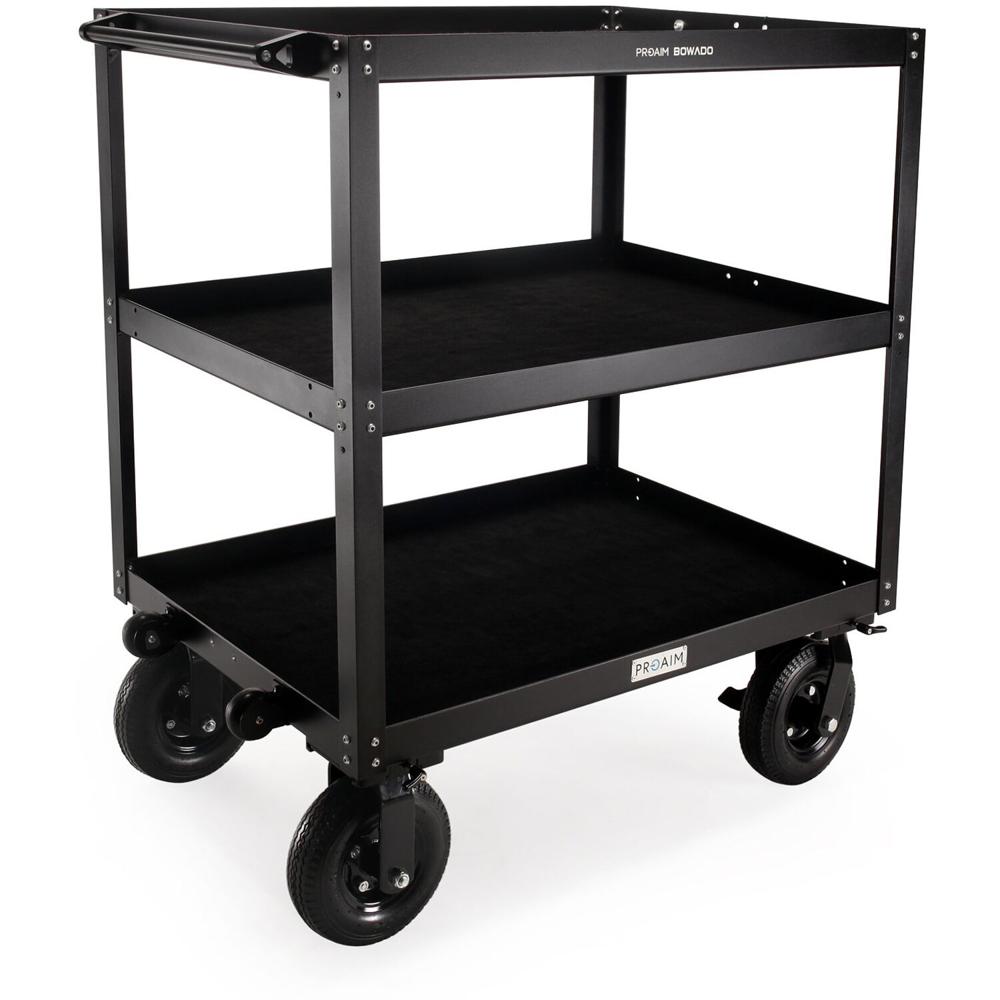 Proaim Carro de Video Bowado 36" con Capacidad de Carga de 440 lb, Tres Bandejas Alfombrad