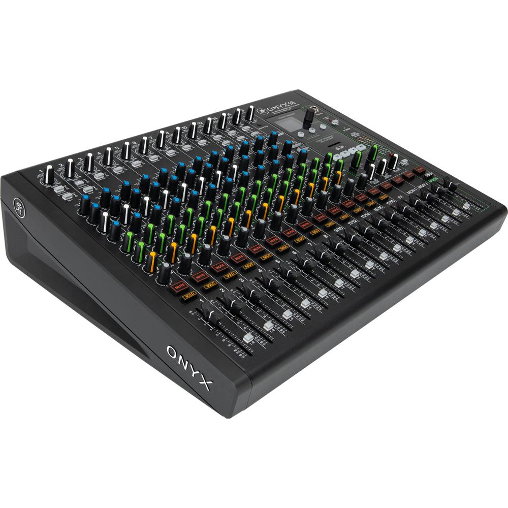 Mackie Onyx16 Mezclador Analógico de 16 Canales con Grabación Multitrack USB, 12 Preampl