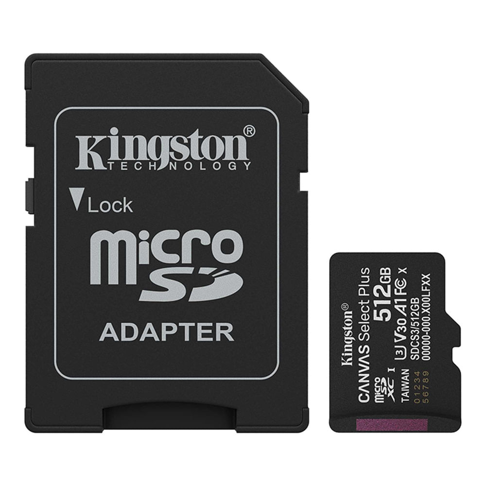 Memoria Sd Kingston Canvas Select Plus G3 512gb U3 V30 150mb