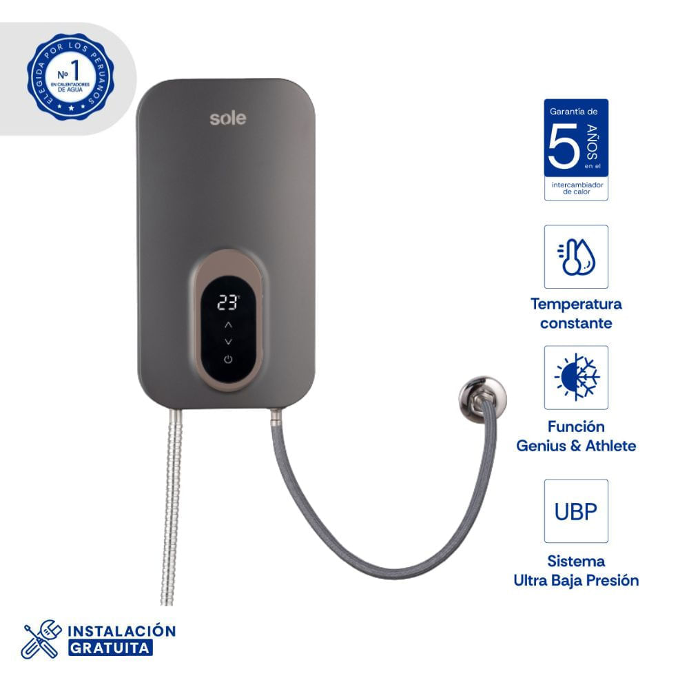 Rapiducha Sole Prime Tem Pro 5500W - Touch y Pantalla LED
