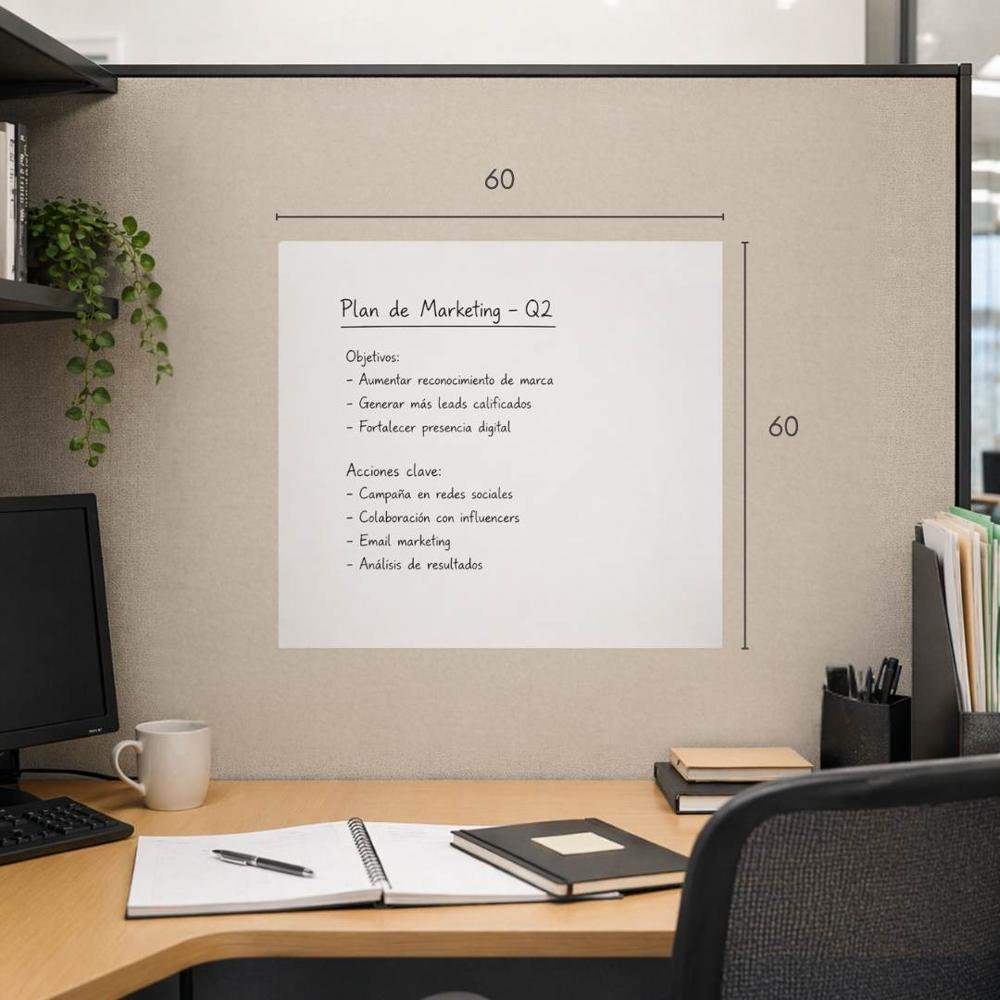 Pizarra AirTack PZR Blanca Brillante 60 x 60 cms