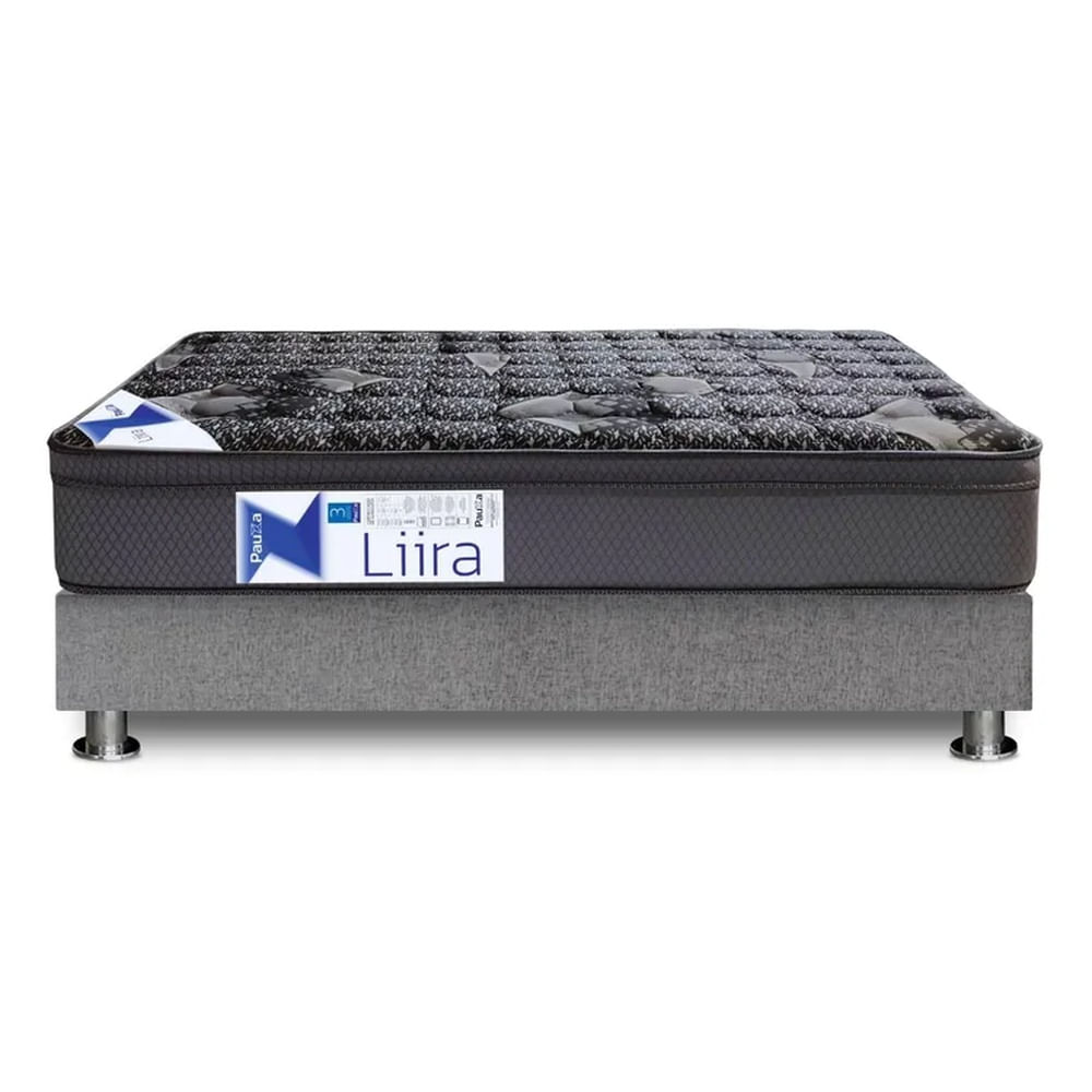 CAMA PAUZA BOX TARIMA LIIRA 2 PLZ BLACK Gris
