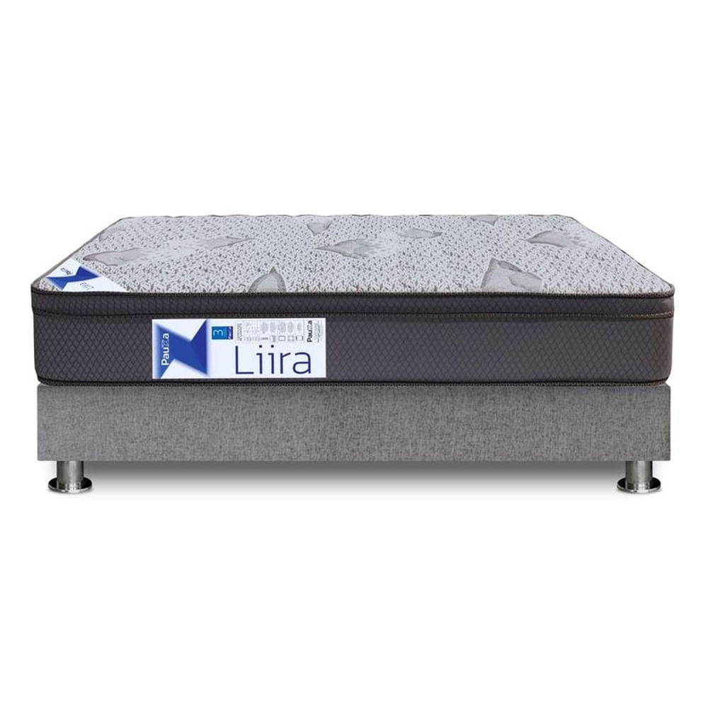 CAMA PAUZA BOX TARIMA LIIRA 2 PLZ WHITE Gris