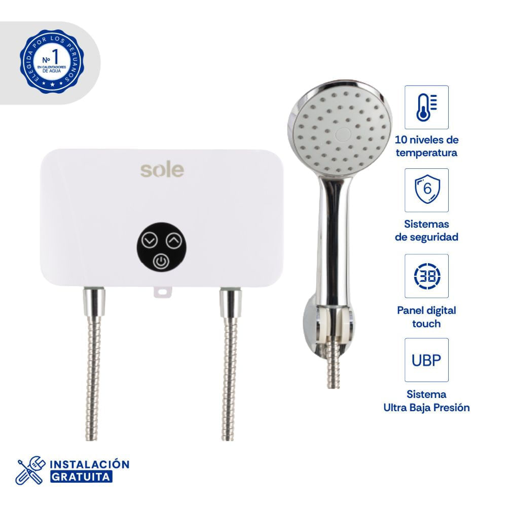 Rapiducha Eléctrica Sole Smile Pro 5500W