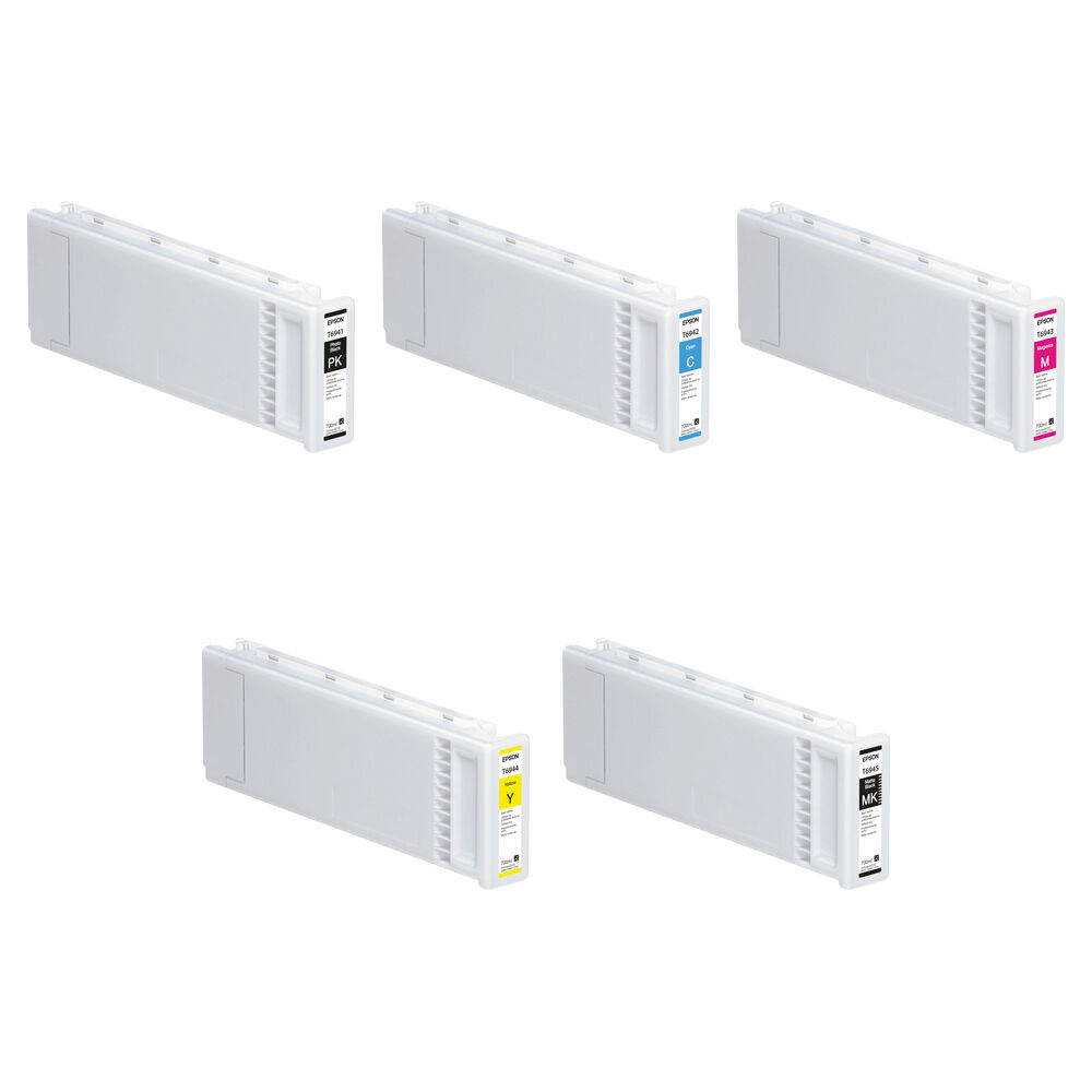 Epson T694 Cartucho de Tinta UltraChrome XD Set (700mL) - Incluye Cian, Magenta, Amarillo,