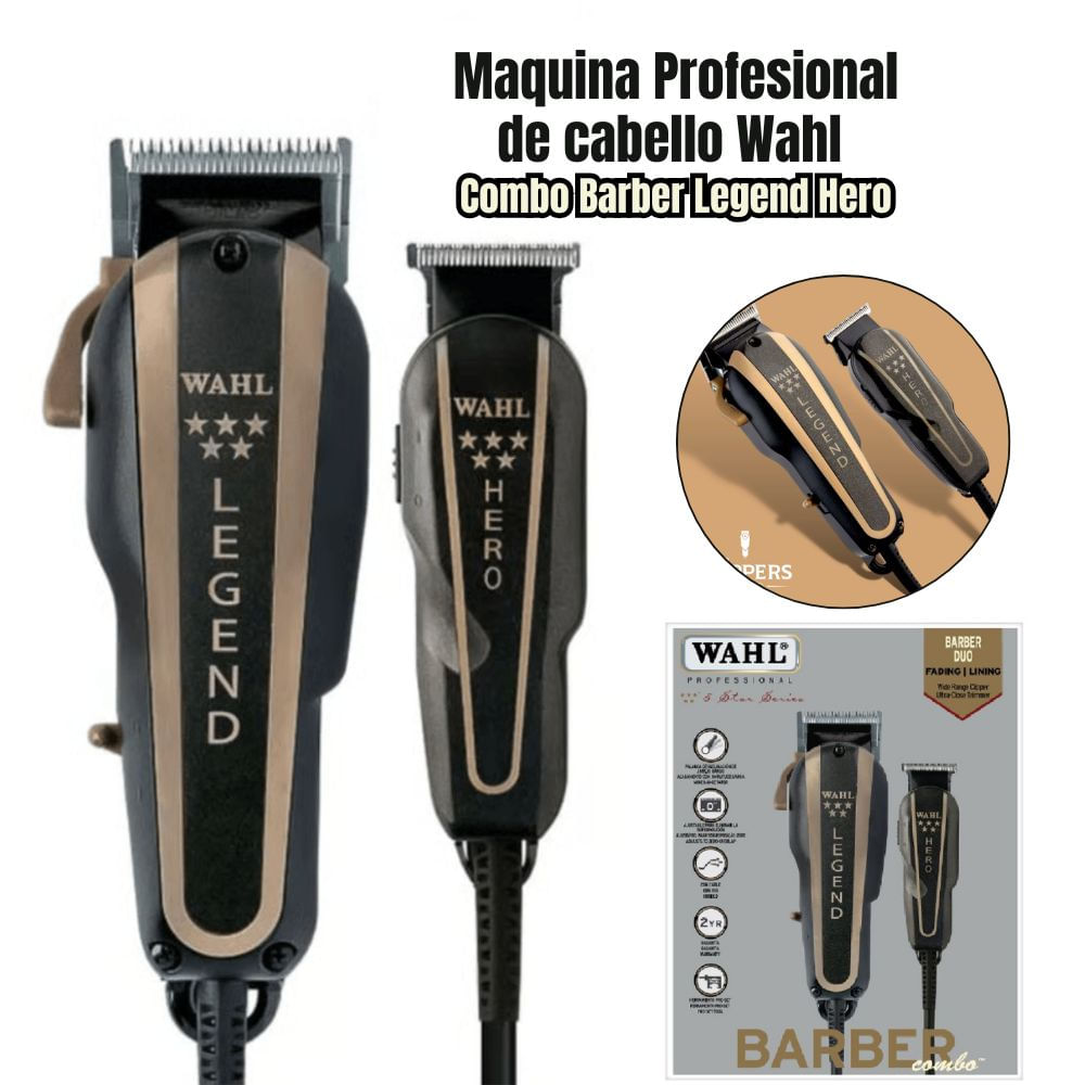 Maquina Profesional Wahl Combo Barber CON CABLE