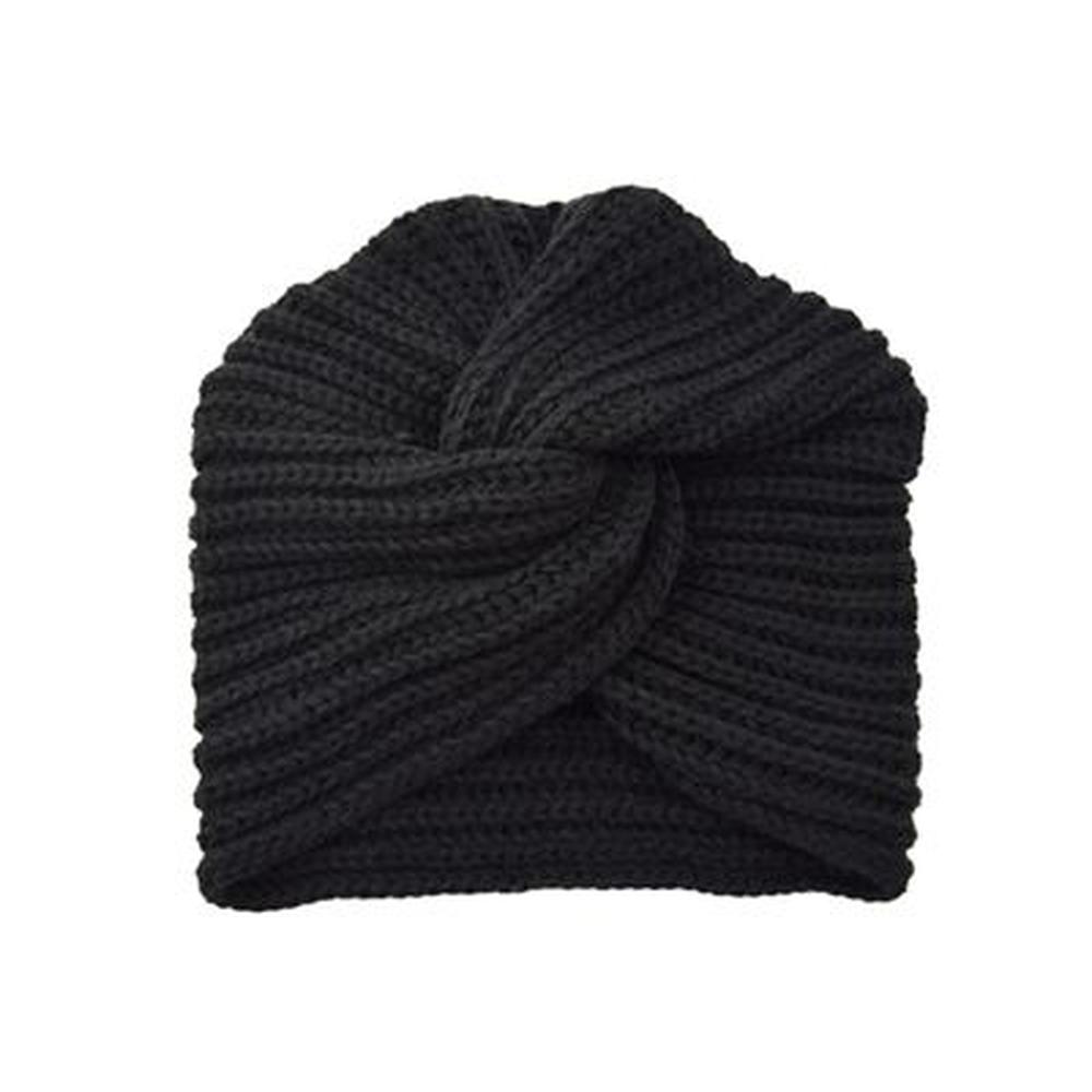 Turbante Beanie Gorro Tejido Mujer - Negro