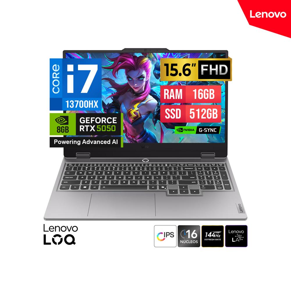 LAPTOP LENOVO LOQ 15IRX10 15 6  FHD IPS IA Core i7  13700HX  16GB DDR5 512GB  GEFORCE RTX 5050 8GB