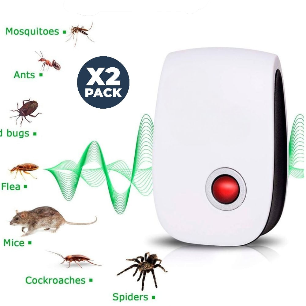 Pack x2 Repelente Electrónico De Plagas Ratas Pericotes Sin Químicos