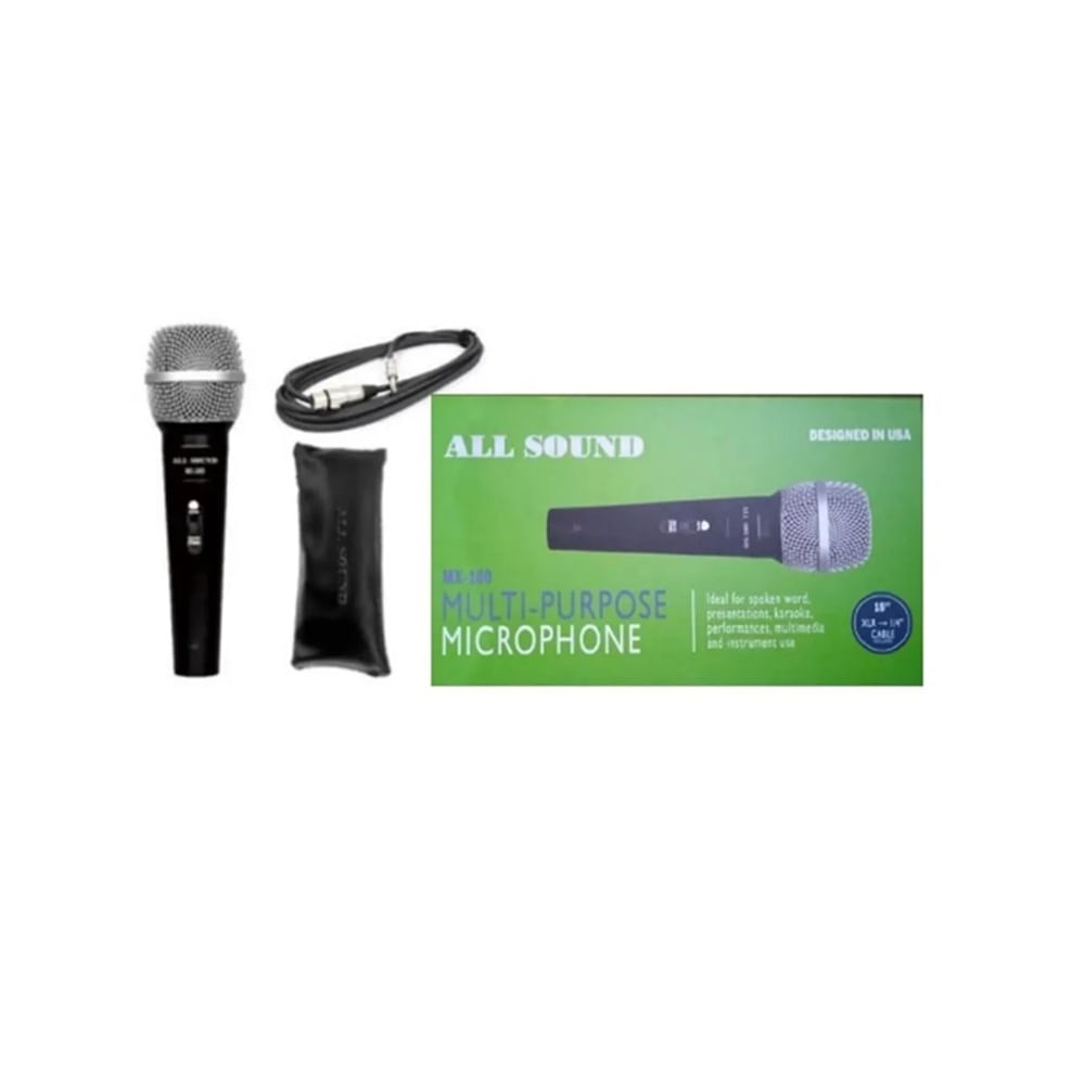 Micrófono Dinámico ALL SOUND MX-100 full metal