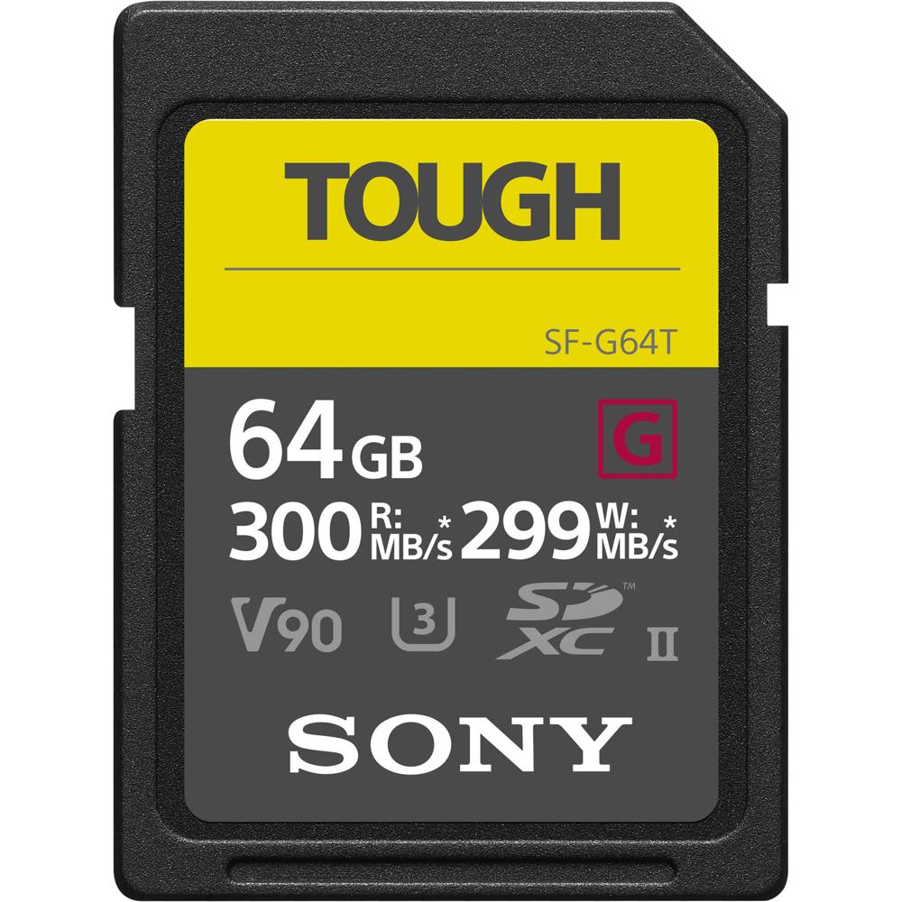 Sony Tarjeta de Memoria SDXC 64GB SF-G TOUGH Series UHS-II V90 - 300 MB/s Lectura, 299 MB/