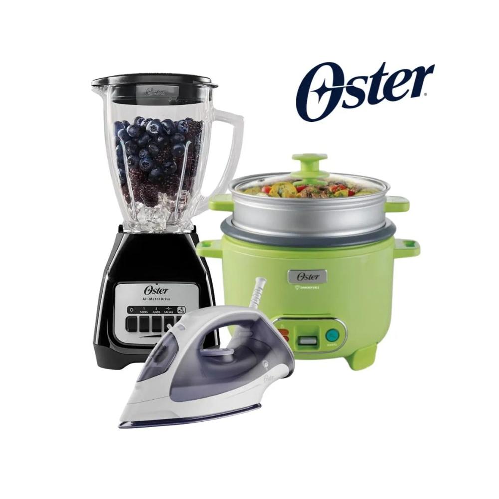 Combo Oster Licuadora - Olla Arrocera 1.8 LT - Plancha a Vapor