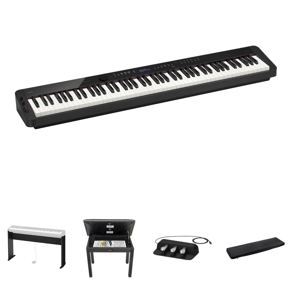 Casio Privia PX-S3100 Piano Digital Portátil de 88 Teclas con Soporte de Madera CS-68, Ba