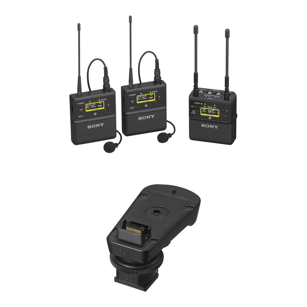 Sony UWP-D27 Kit de Micrófono Lavalier Inalámbrico para Cámara con Adaptador MI Shoe