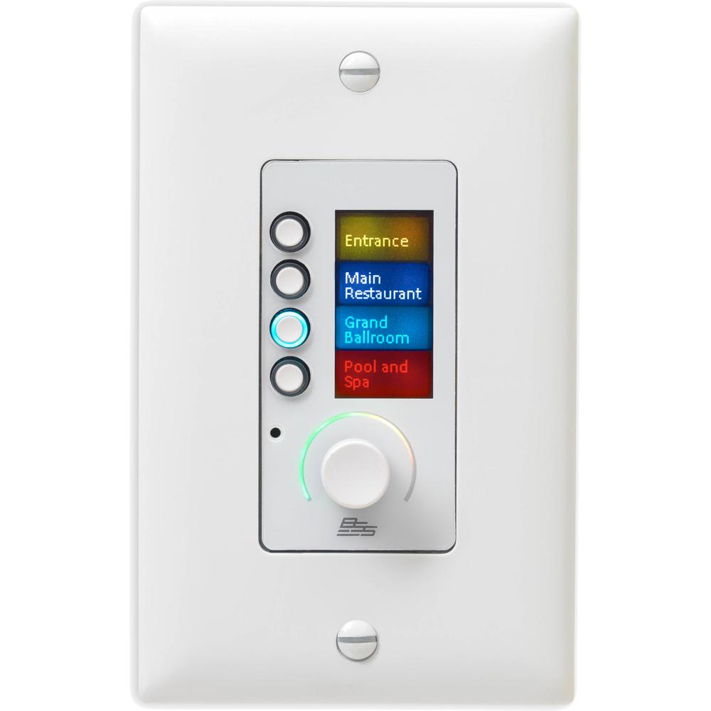 BSS Audio EC-4BV Controlador Ethernet de Pared con Cuatro Botones y Pantalla LCD Multicolo