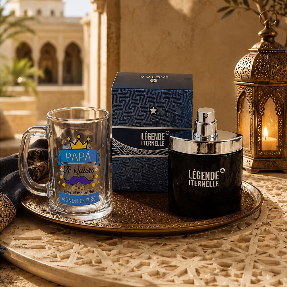 Set de una Taza Chop de Vidrio Regalos Dia del Padre