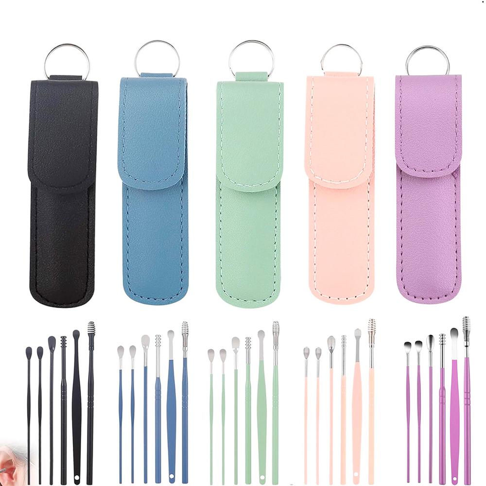 Set Cuidado Limpieza Oido 6 Herramientas De Acero
