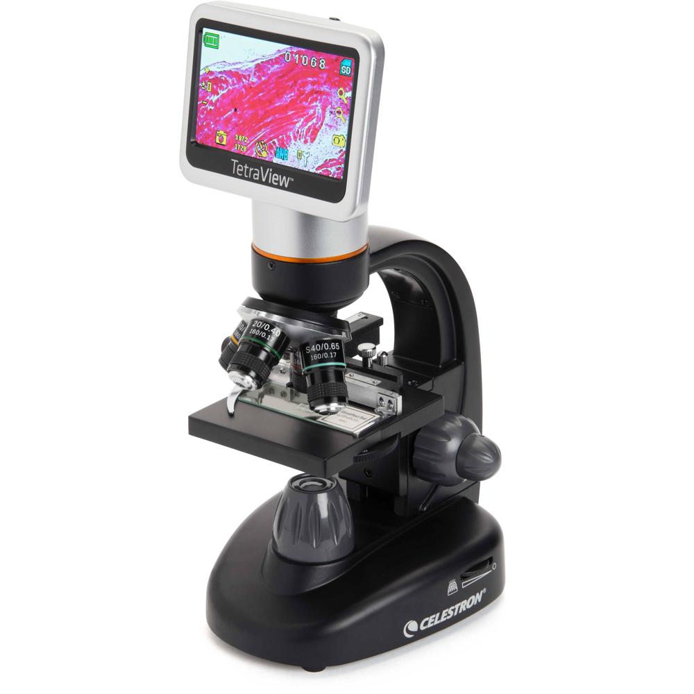 Celestron TetraView Microscopio Digital Inalámbrico 5.0MP con Pantalla Táctil de 4.3"" y