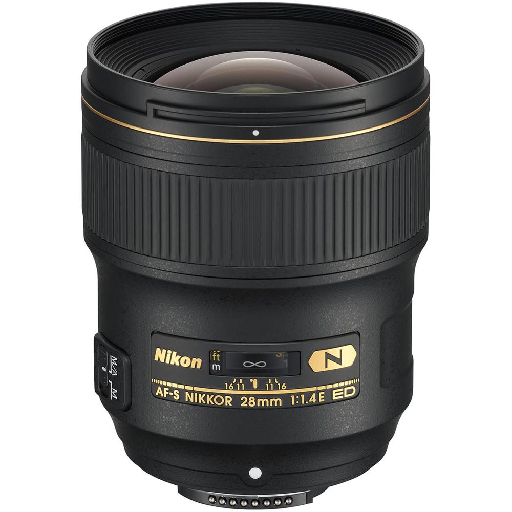 Nikon AF-S NIKKOR 28mm f/1.4E ED - Lente F-Mount para cámaras FX, apertura máxima f/1.4,