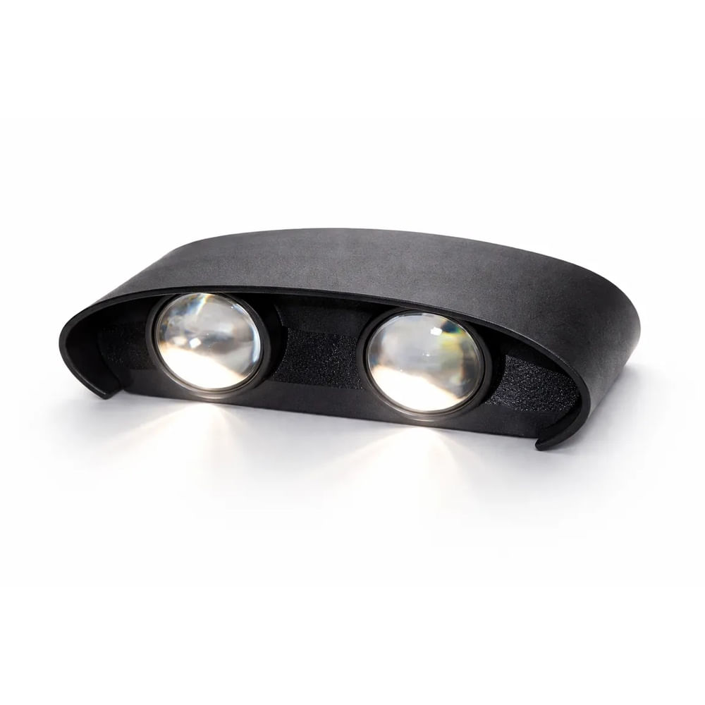 APLIQUE LED 4W MODELO 2 OJOS X LADO NEGRO - 6500K