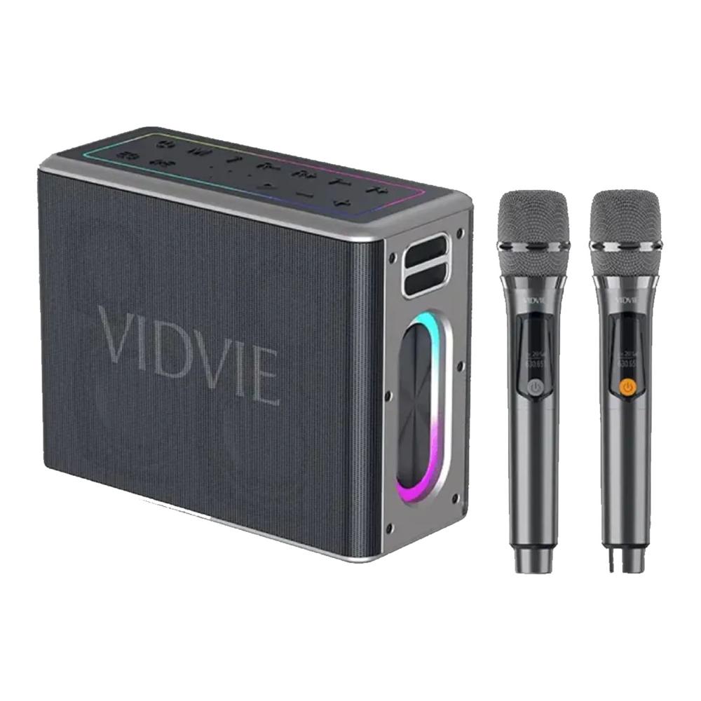 Parlante Karaoke Portátil Vidvie XL-SP917 120W Negro con 2 Micrófonos