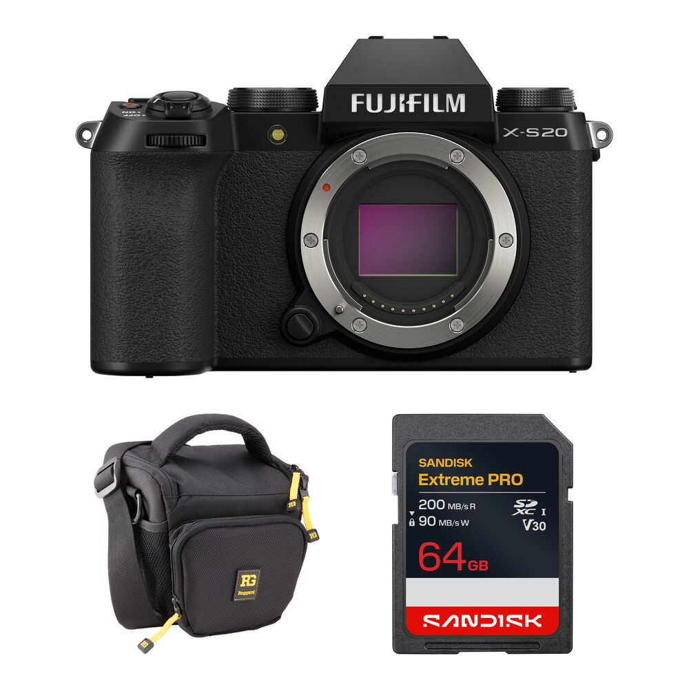 FUJIFILM X-S20 Cámara Mirrorless 26.1MP con Accesorios Básicos